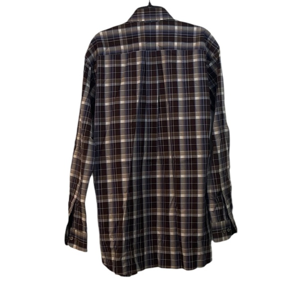 Daniel Cremieux Signature Collection Button Front Men's Shirt Non-Iron Brown - Picture 2 of 9